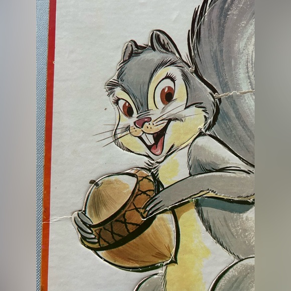 Vintage 1956 Squirrel Tray Puzzle Milton Bradley 4507-1 14.25" x 10.25" - Picture 4 of 7